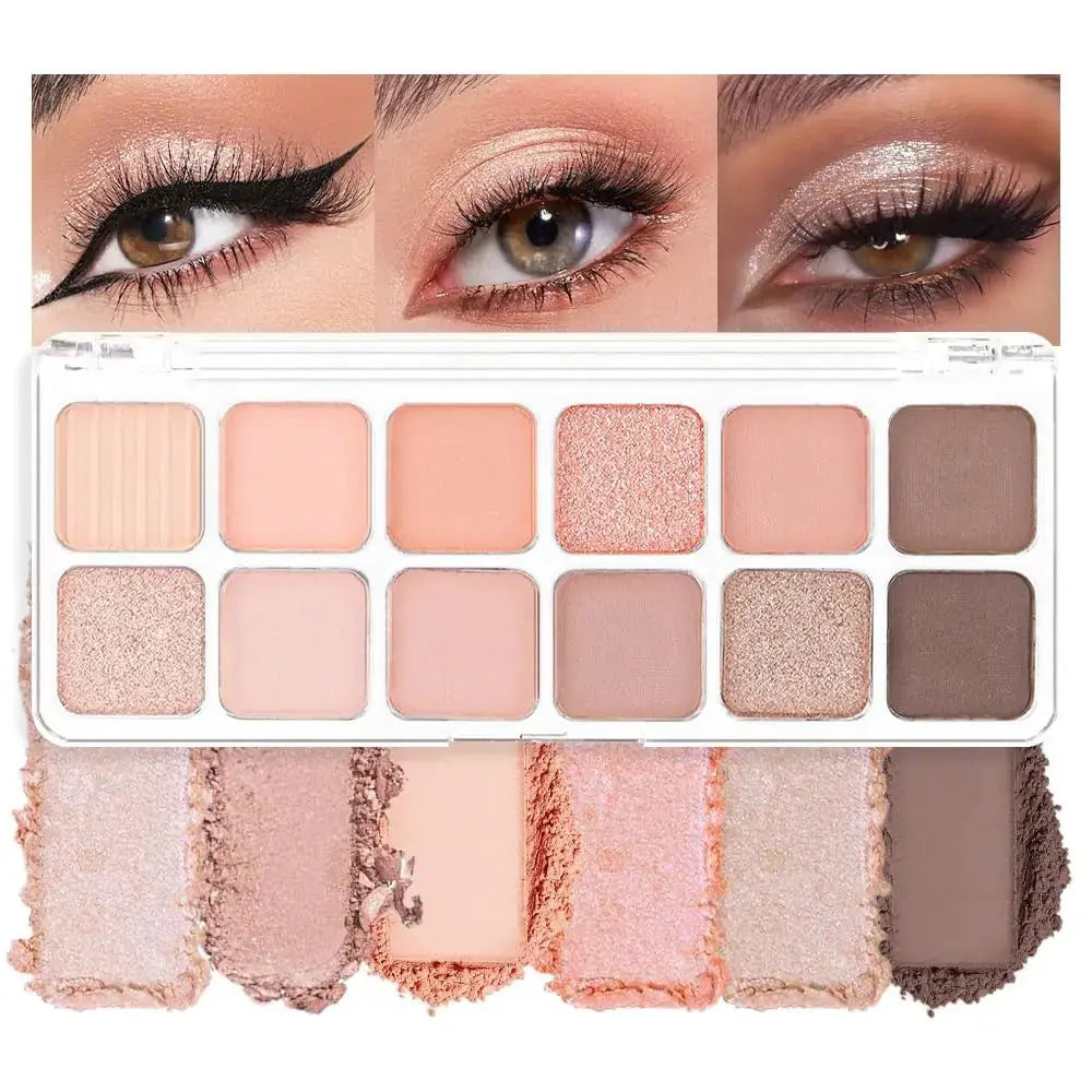 12 - Color light Brown Orange Pink Eyeshadow Palette for Versatile Day - to - Night Looks – Blendable Long - Lasting and Highly Pigmented. Elevate Your Eye Makeup– Unleash Your Unique Style (06) - SeeSeeSee