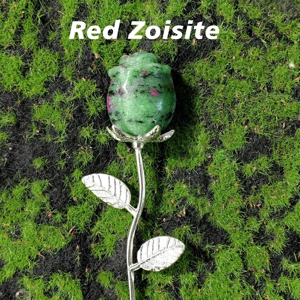 1pc Natural crystal raw stone semi precious stone rose decoration Valentine's Day wedding decoration crystal crafts gift - SeeSeeSee