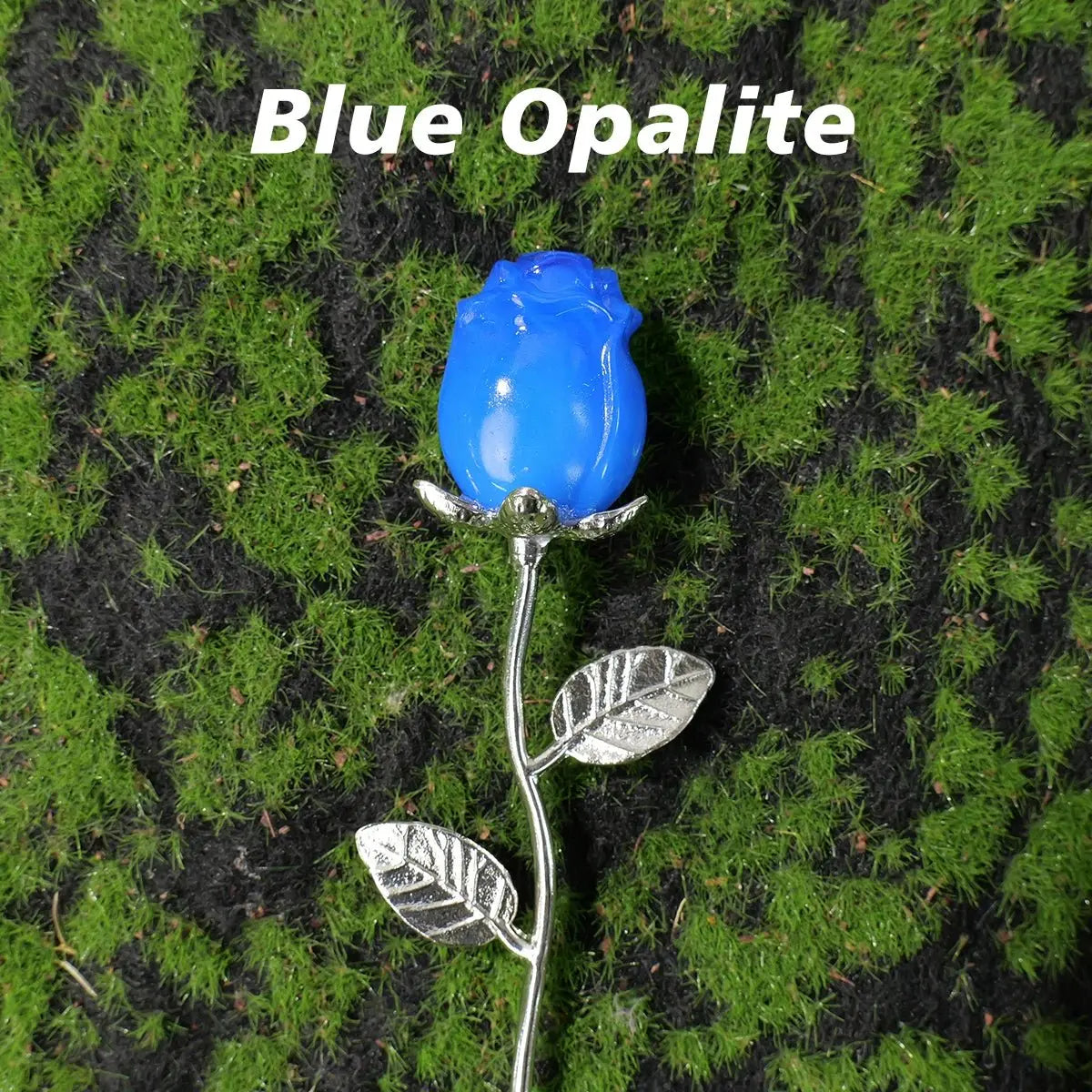 1pc Natural crystal raw stone semi precious stone rose decoration Valentine's Day wedding decoration crystal crafts gift - SeeSeeSee