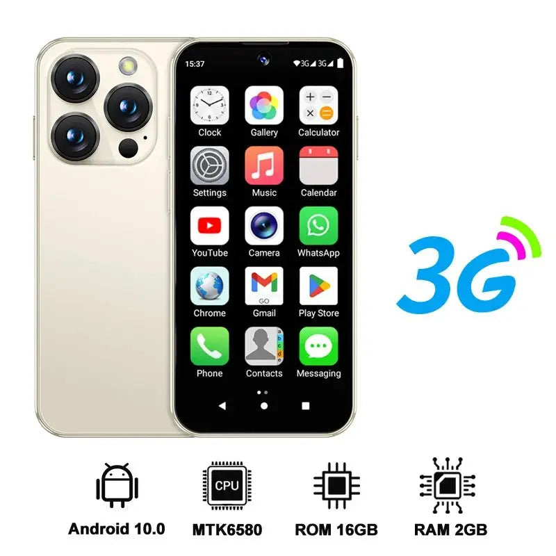 2025 NEW mini Android Smartphone 3.88" HD Display,4G LTE/3G WCDMA,4GB+128GB/2GB+16GB,2000mAh Battery Small Mobile Phone Unlocked - SeeSeeSee