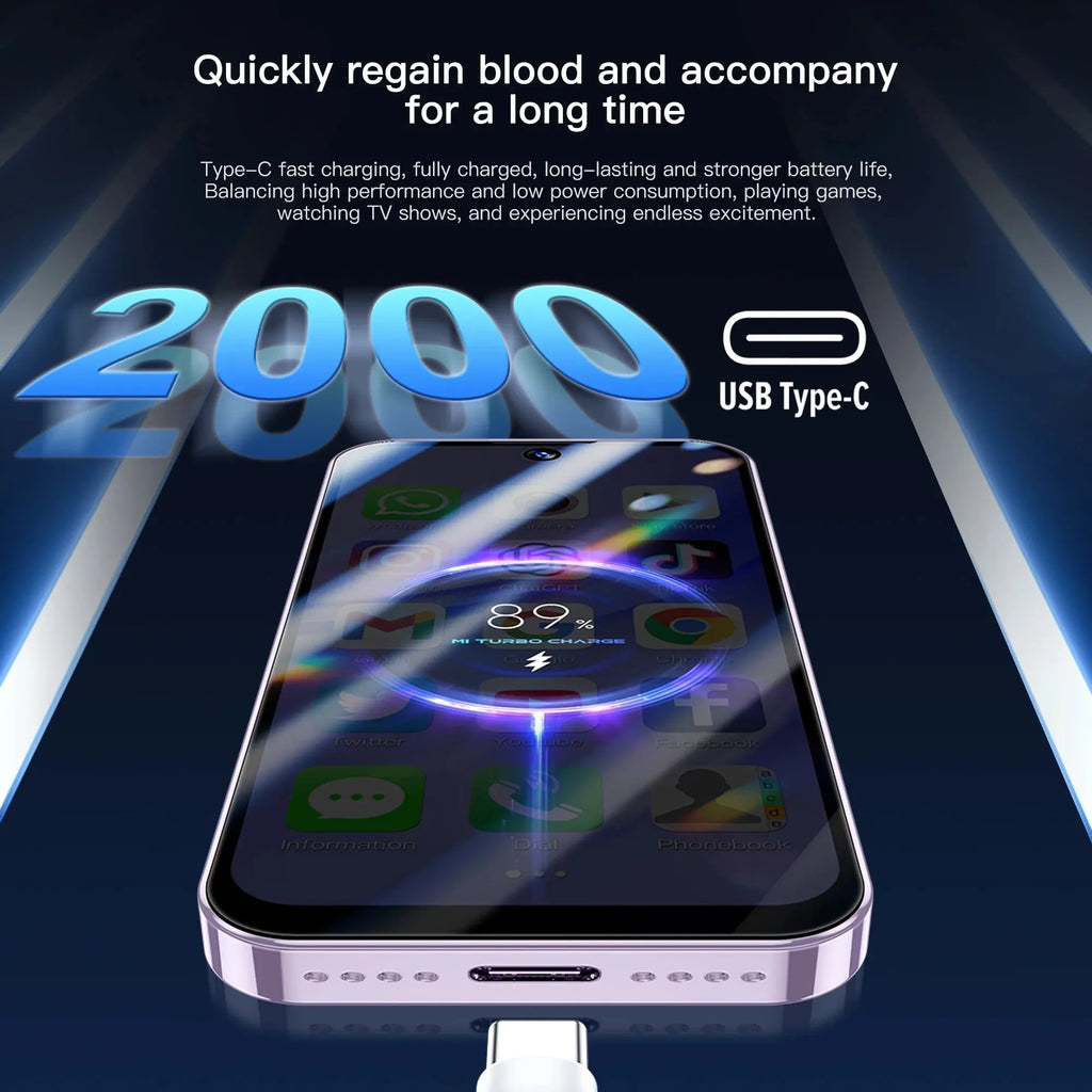 2025 NEW mini Android Smartphone 3.88" HD Display,4G LTE/3G WCDMA,4GB+128GB/2GB+16GB,2000mAh Battery Small Mobile Phone Unlocked - SeeSeeSee