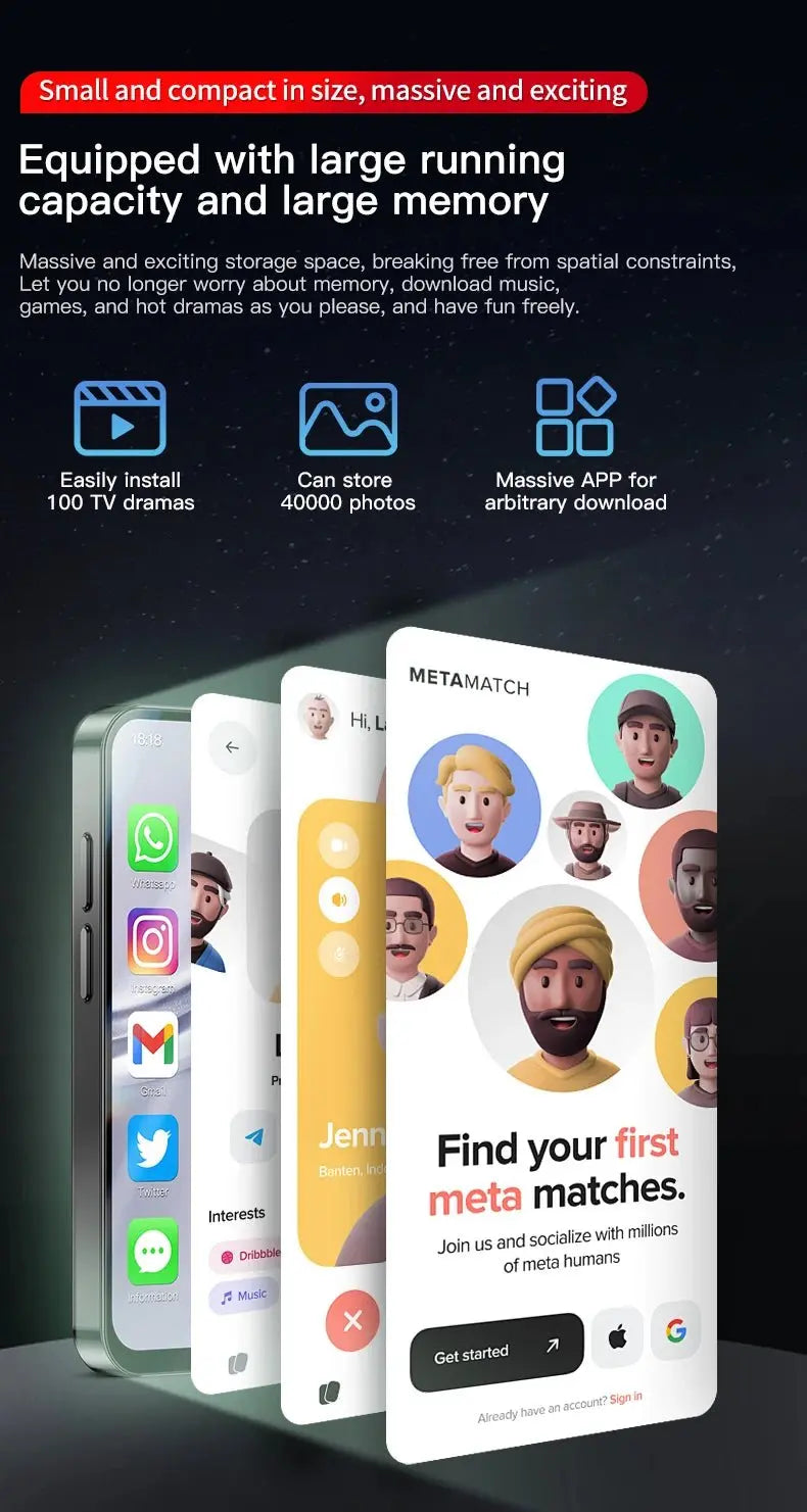 2025 NEW mini Android Smartphone 3.88" HD Display,4G LTE/3G WCDMA,4GB+128GB/2GB+16GB,2000mAh Battery Small Mobile Phone Unlocked - SeeSeeSee