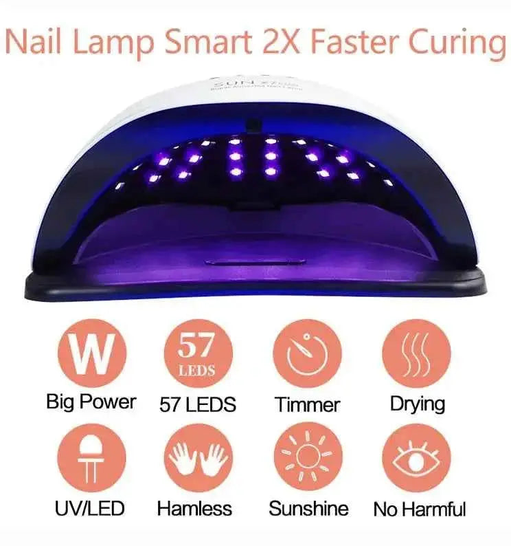 220W Nail Dryer LED Lamp UV Light Polish Gel Curing Machine Electric Manicure