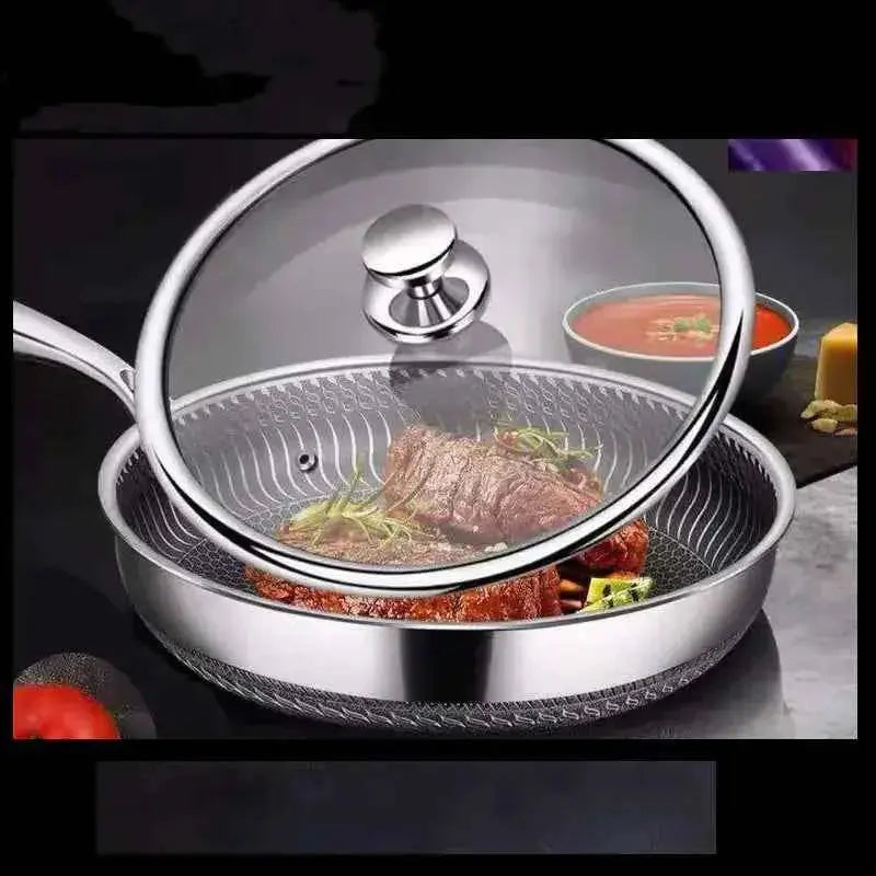 304 Stainless Steel Non-Stick Frying Pan for Breakfast