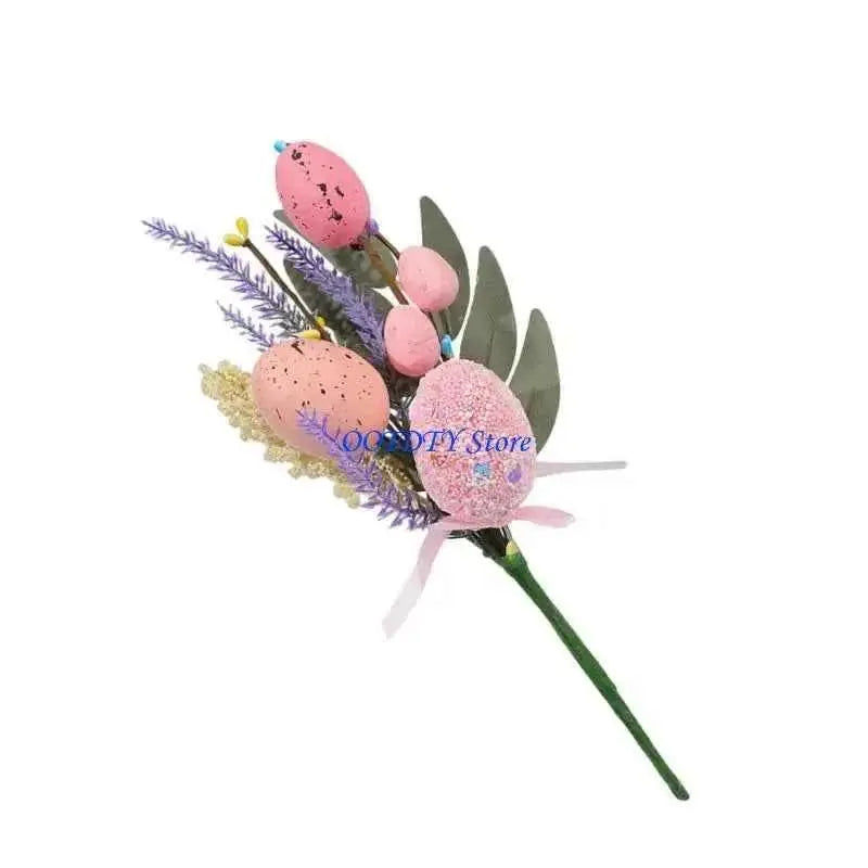 367A Easters Plastic Decorative Eggs Artificial Bouquets Spring Centerpieces Party Accessories For Home Party Table Decorations