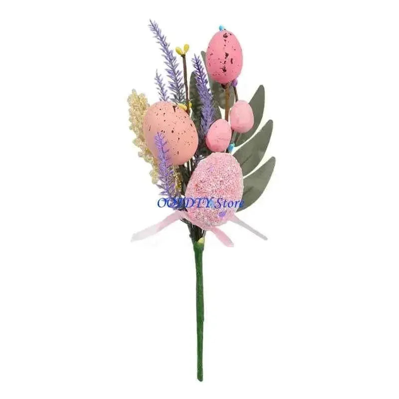 367A Easters Plastic Decorative Eggs Artificial Bouquets Spring Centerpieces Party Accessories For Home Party Table Decorations