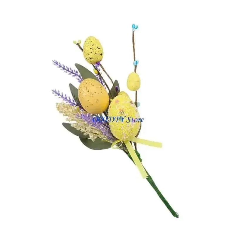 367A Easters Plastic Decorative Eggs Artificial Bouquets Spring Centerpieces Party Accessories For Home Party Table Decorations