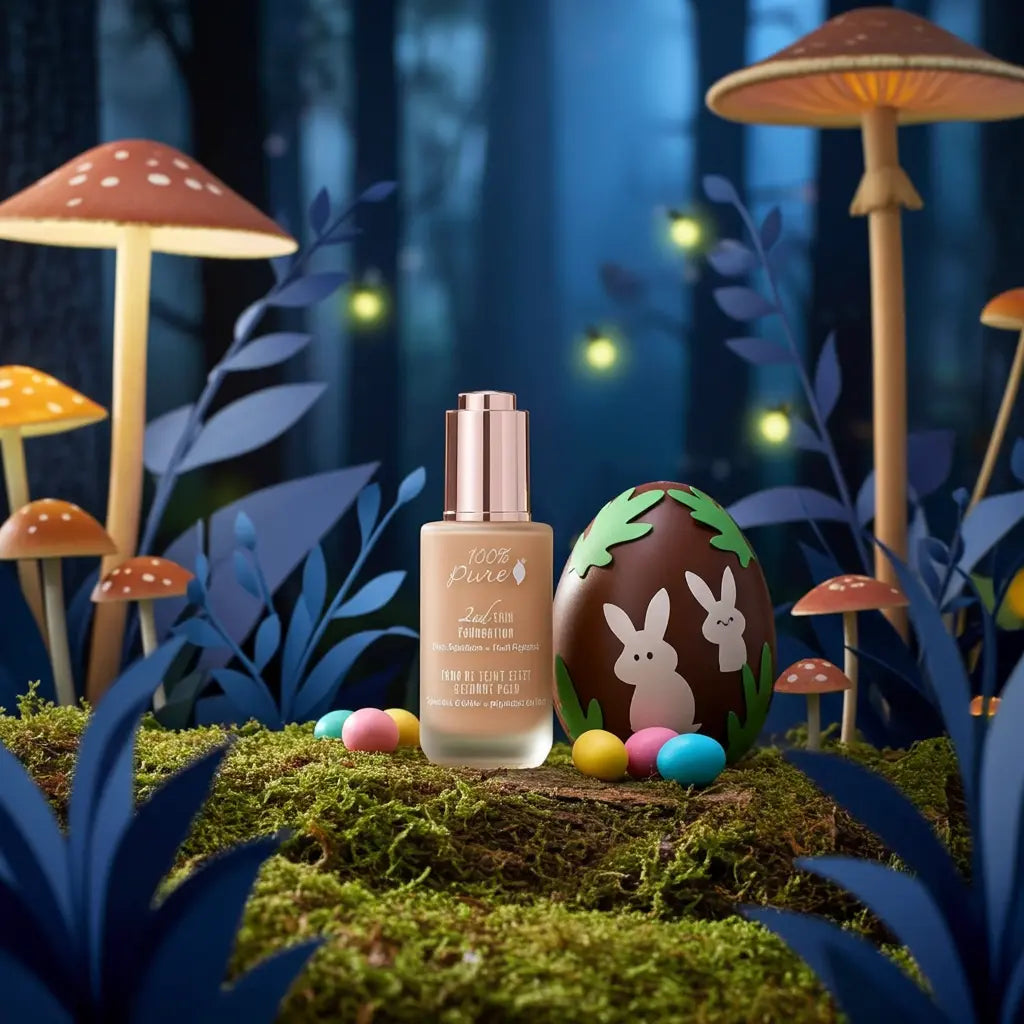 100% PURE 2nd Skin Lightweight Serum Foundation Anti-Aging Face Makeup - Blendable Coverage Liquid Hydration Boost for Soft Plumped Up Glow Vegan Shade 5 (Neutral w/Peachy Undertone) - 1.18 Fl Oz