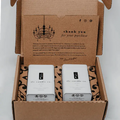 "Home Sweet Home" Vintage Flannel and Amber Noir Luxury 2 - Wick Soy Candle Gift Sets - SeeSeeSee