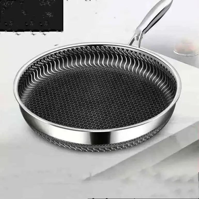 304 Stainless Steel Non-Stick Frying Pan for Breakfast